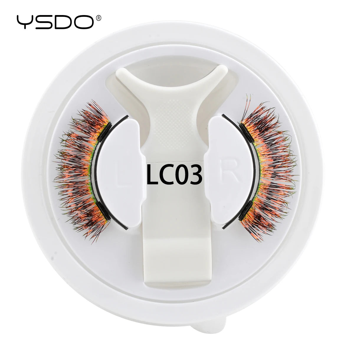 YSDO Colored Magnetic Eyelashes Natural Faux 3D Mink Lashes Reusable Makeup Party Cosplay Shiny Colorful Magnet False Lashes