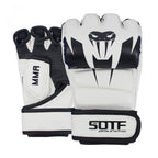 Unisex Sparring Punching Gloves Wear Resistant 3cm Thickened Punching Bag Gloves Fingerless for Boxing Kickboxing Muay Thai MMA