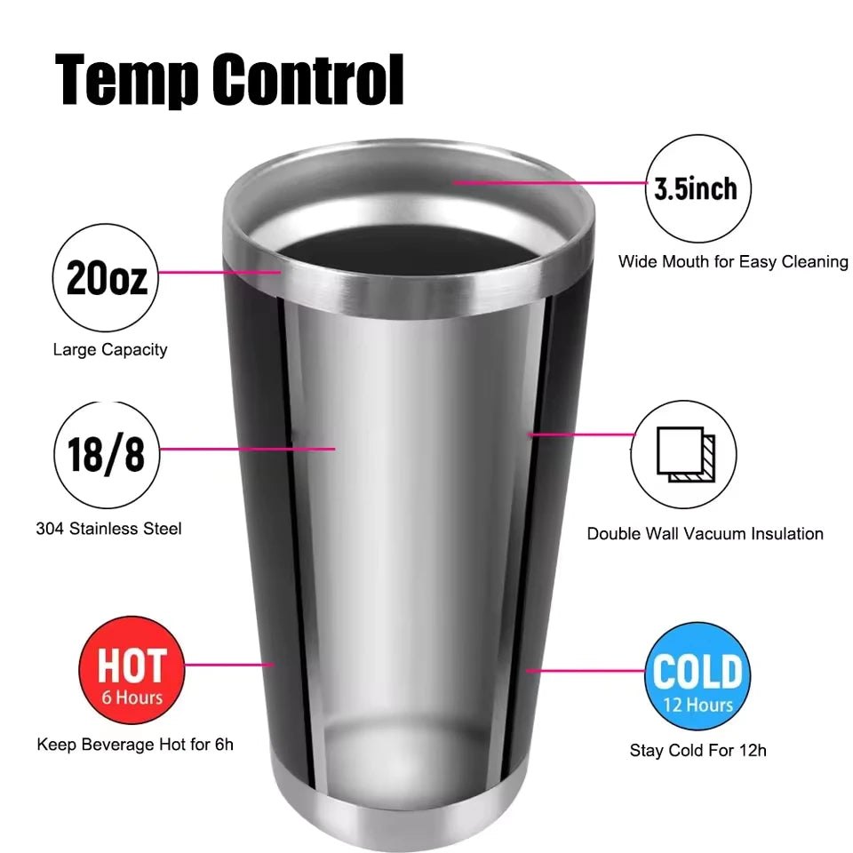 1PC Stainless Steel Tumbler Bulk with Lid Vacuum Double Wall Insulated Travel Coffee Mug Powder Coated Tumbler Cup for Drinks