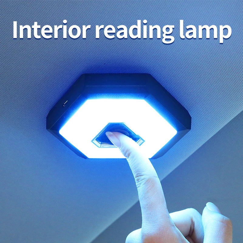 Wireless Led Usb Car Interior Ceiling Dome Light Reading USB Charging Roof Magnet Lamp Touch Type Night Light Trunk Rechargeable