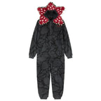 Adult Kids Demogorgon Cosplay Pajamas Onesie Fall Winter Thicken Cannibal Flower Costume Flannel Fabric Pajamas Halloween Suit