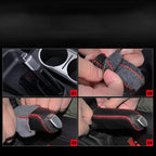 Car Leather Gears Handbrake Cover for Audi A3 8L 8P A4 B6 B7 B8 A6 C5 C6 4F RS3 Q3 Q7 TT