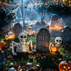Halloween Decoration Half Body Skeleton Haunted House Horror Props Halloween Outdoor Courtyard Skull Decorations Halloween Party