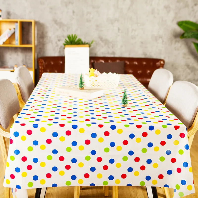 1pc Gold Dot Table Cloth for Events, Disposable Table Cover, Ideal Tablecloths for Party Decorations, Dining, Wedding & Holiday