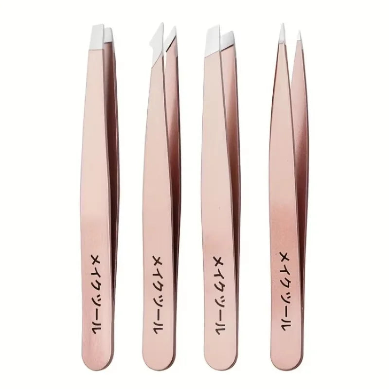 1-4PCS Professional Eyebrow Tweezers Makeup Tools Eyebrow Tweezer For Eyebrows Accessories Beauty Hair Clip Remover