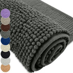 Chenille Bath Mat Water Absorbent Non Slip Rug for Bathroom Toilet Kitchen Doorway Anti Skid Floor Mat Shower for Bathroom