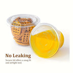 50/100pcs Clear Plastic Cups with Lids BPA Free Fruit Parfait Yogurt Dessert Container for Picnic Party Catering Storage