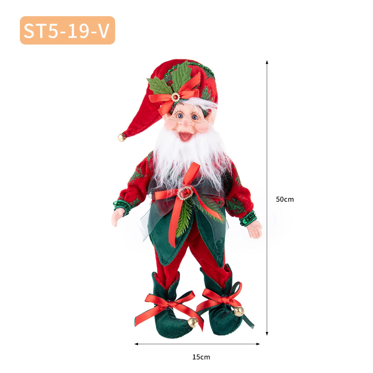 Christmas Decoration Santa Claus Statue Standing Elf Doll Decoration Christmas Tree Pendant Home Merry Christmas New Year Gift