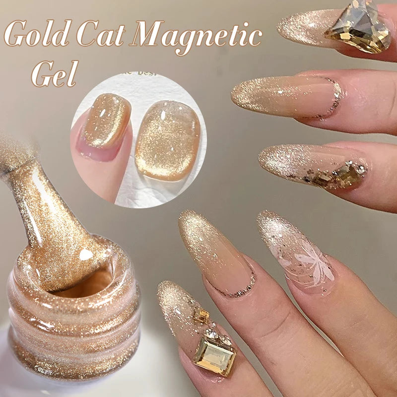 BORN PRETTY 10ml Cat Magnetic Gel Sparkling Semi Permanent Soak Off Manicure UV Gel Nail Art Varnish Autumn Winter Gel Nails
