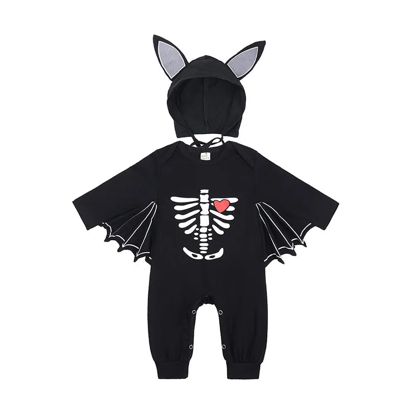 Baby Girls Boys Children Jumpsuit Halloween Pumpkin Costume Toddler Sleeveless Jumpsuit Newborn Autumn Winter Clothes