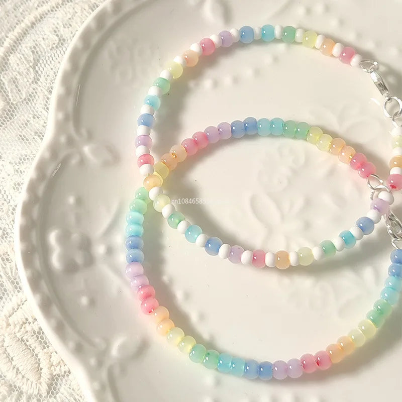 1Pcs Bohemian Style Bracelet Colorful Beaded Bracelet for Women Girls Simple Sweet Versatile Bracelet Jewelry Accessories Gifts