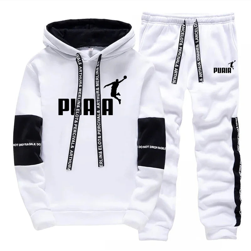 Hot Sales Mens Tracksuit Trend Printed Single Piece Sweatshirts Sweatpants Casual Hoodie Pants Office Home Quality Mens Clothing