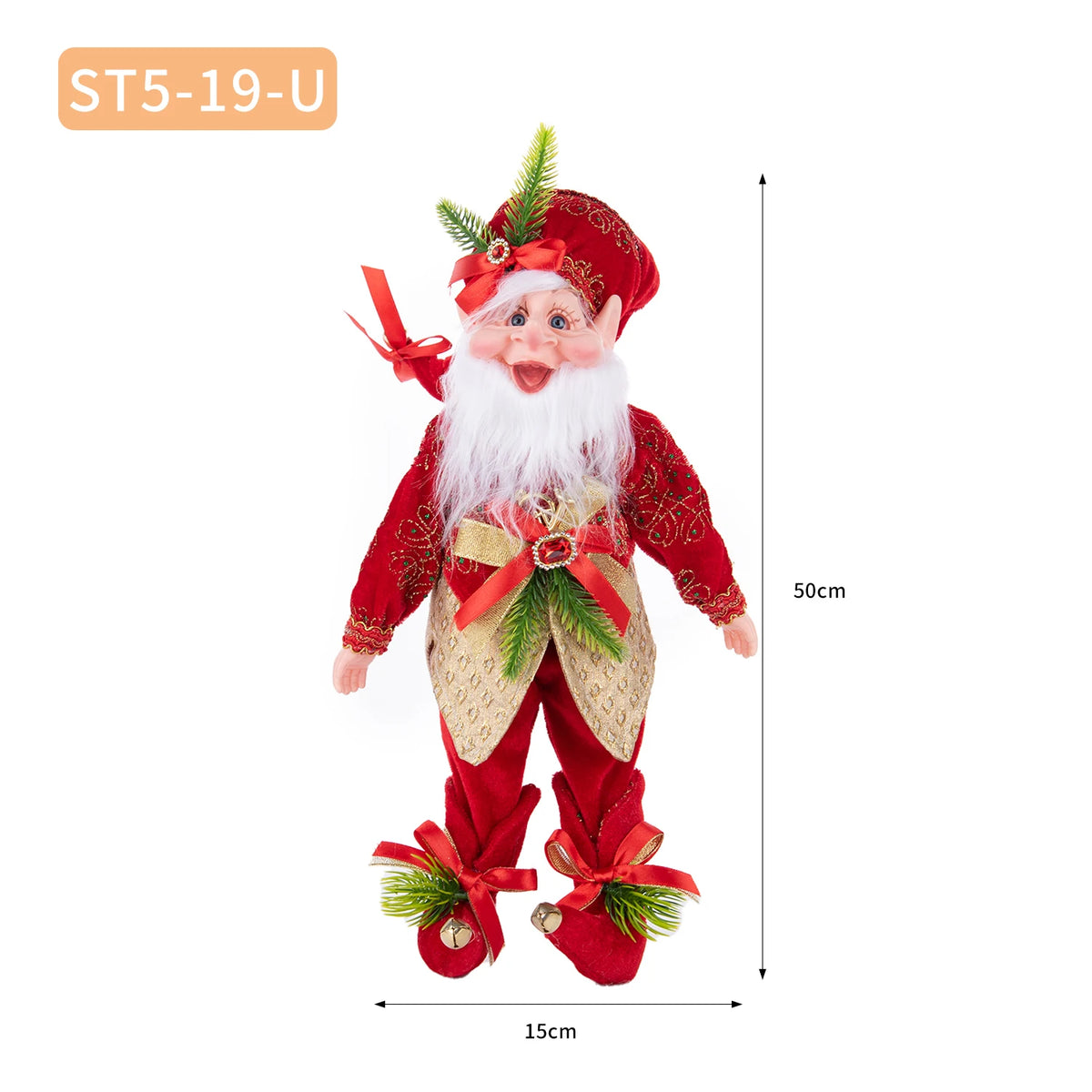 Christmas Decoration Santa Claus Statue Standing Elf Doll Decoration Christmas Tree Pendant Home Merry Christmas New Year Gift