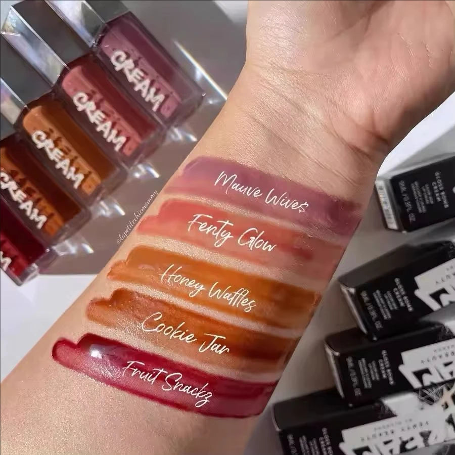 Luxury Fenty Beauty Mirror Water Light Flowing Lip Gloss Lasting Moisturizing High-saturation Color Shining Lip Gloss Makeup
