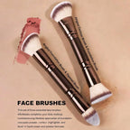 4/5Pcs Professional Facial Makeup Tools Set,With Facial Double-Ended Makeup Brush Set,Bevel&Taper Foundation Brush Contour Brush