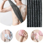 1PC New Japanese-style Exfoliating Washcloth – Household Bath Scrubber, Unisex Long Bath Mitt for Foaming and Back Cleansing