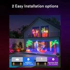 1/2PCS Smart Curtain Lights RGB Curtain String Lights with App Remote Music Sync Dynamic DIY for Indoor Outdoor Xmas Wall Decor