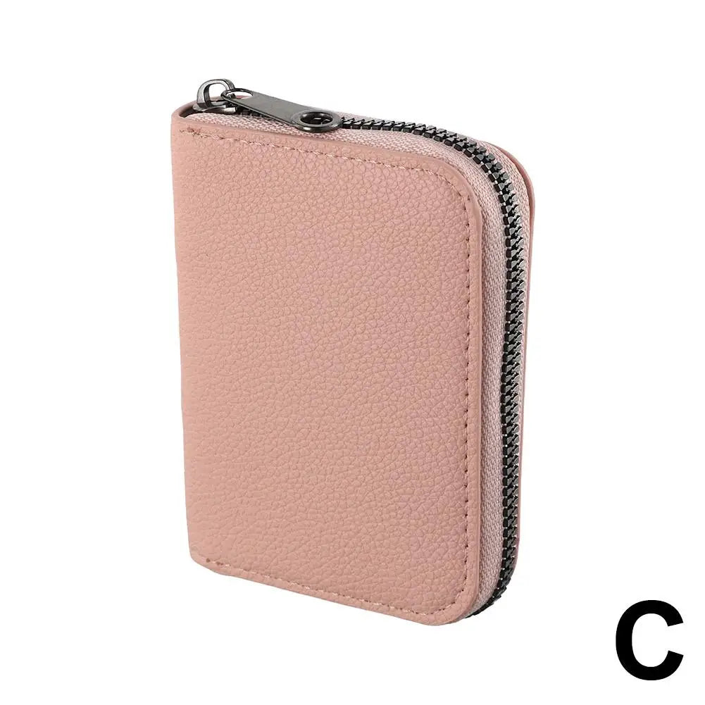 Card Holder PU Credit Card Wallet With Zipper Coin Pocket Slim Credit Card Case Business Bank Credit Card Bag Male Coin Pouch