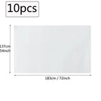 Disposable PE Table Covers Cloth Tablecloth Easy Cleanup Plastic Rectangle White Plastic Tablecloth for Party Wedding 10/5/2pcs