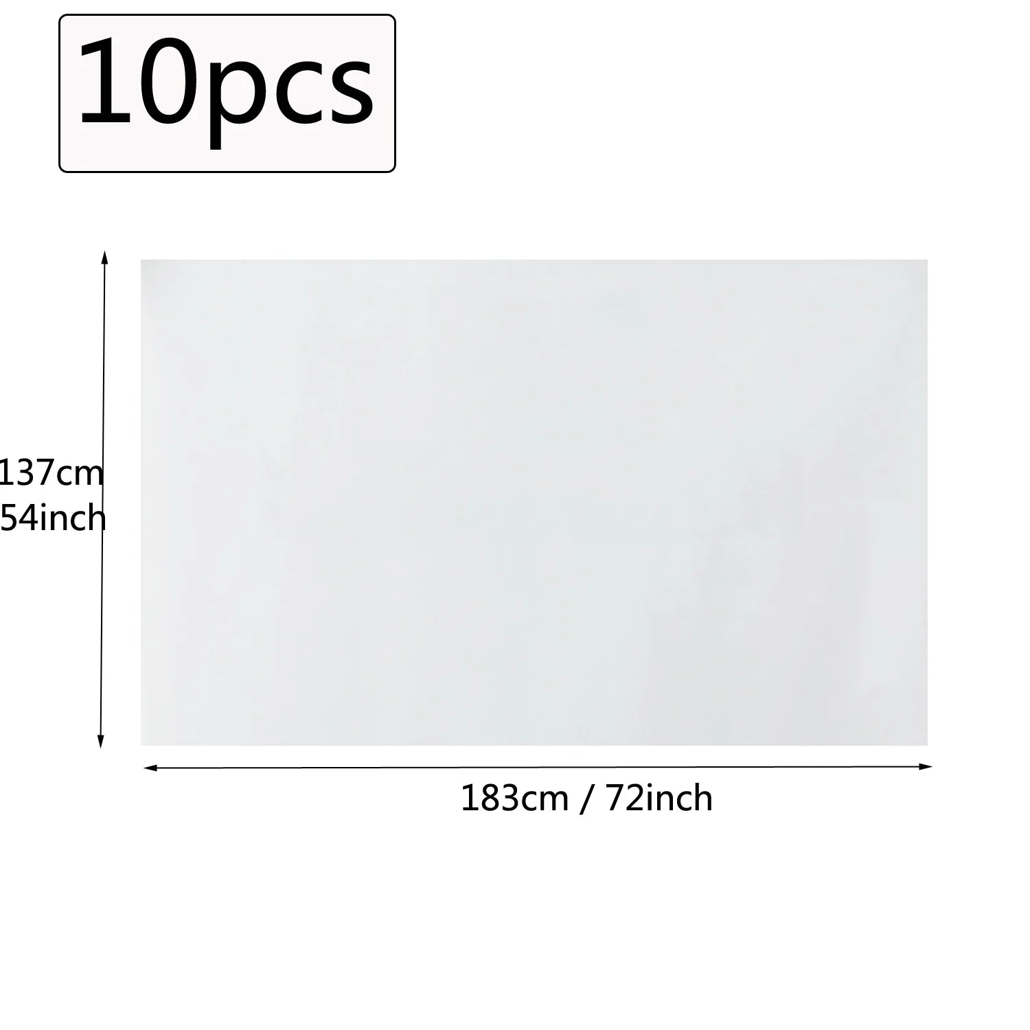 Disposable PE Table Covers Cloth Tablecloth Easy Cleanup Plastic Rectangle White Plastic Tablecloth for Party Wedding 10/5/2pcs