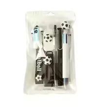 Soccer Sport Stationery Kit Cute Football Themed School Supplies Set With Pens Eraser Correction Tape Keychain Gift For Boys Tee