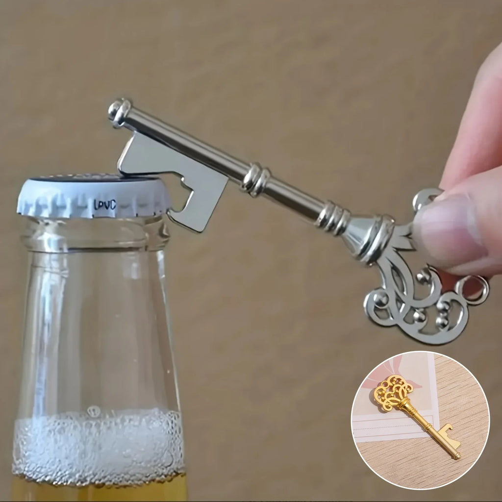 1pc, Bottle Opener, Vintage Crown Key Shape Bottle Opener,Suitable For Bar Or Household,Barware Tool,Wedding Gift,Kitchen Gadget