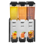 SucceBuy 3 Tanks Commercial Beverage Dispenser 10L/18L Per Tank Juice Dispenser Stainless Steel Ice Tea Drink Machine for Drink