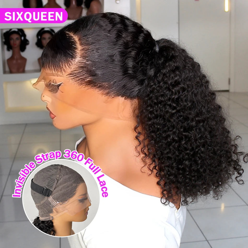 360 Full Lace Wig Human Hair Pre Plucked Hd Transparent Lace Frontal Human Hair Wig Pre Plucked with Baby hair Deep Wave Wig