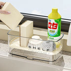Kitchen Sink Organizer Drain Rack Self-draining Shelf Sponge Holder Dishcloth Faucet Storage Soap Drainer Kitchen Accessories