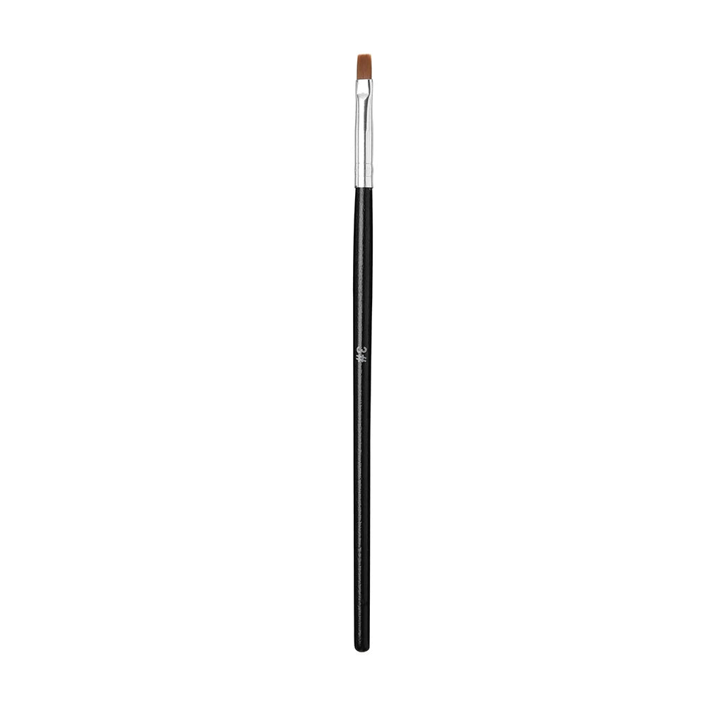 Nail Art Brush Flat Tilted Manicure Brush Nylon Hair Wooden Handle Drawing Brush for Nails Paint Gel Brush Pen Extension Design