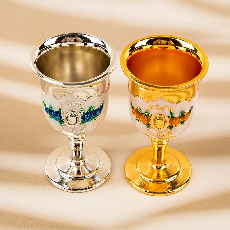 1pcs Wine Cup 30ML Wine Glasses Champagne Glasses Beverage Goblet Cocktail Cup Gold Vintage