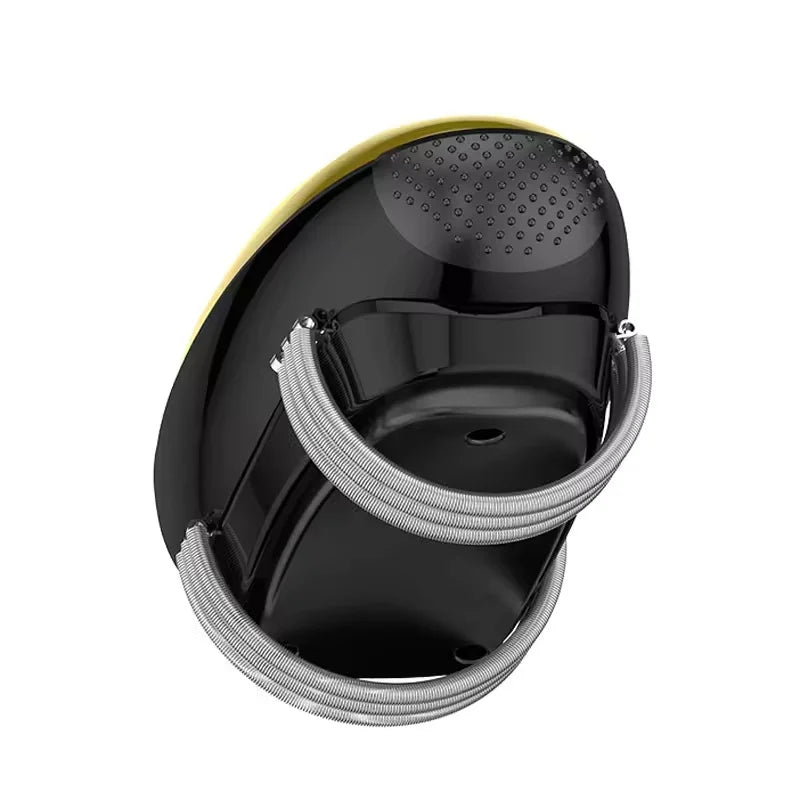 Professional Cordless Metal Handheld Heat Massager USB Charge Vibration Head Massage 2 Massage Nodes Men's Barberology Massager