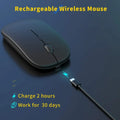 Portable Rechargeable Wireless Gaming Mouse Ergonomic Quiet And Magical Suitable For Portable Computers Tablets IPAD Phone