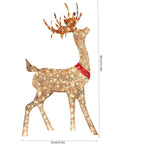 Christmas Lighted Deer Decoration Light Led Reindeer Elk Luminous Sculptures Garden Lawn Outdoor Yard Christmas Drop Ornaments