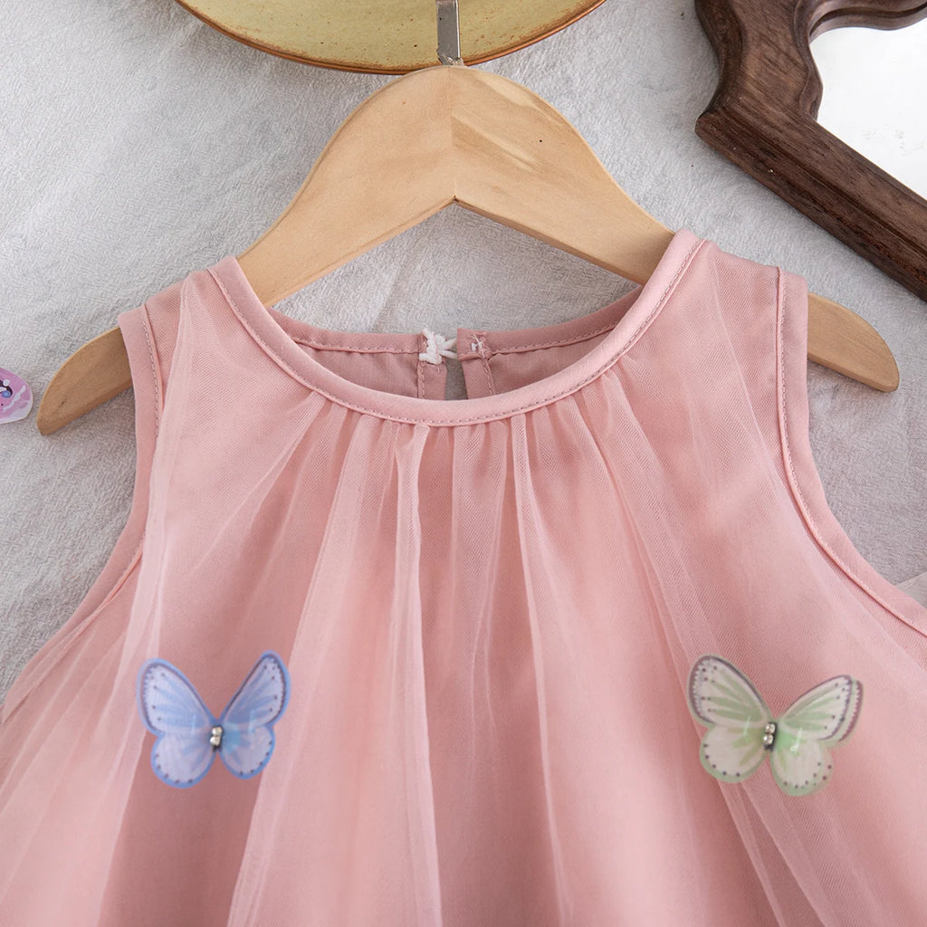 Baby Girl Dress Summer Tulle Bow Princess Girl Dress Adorable Birthday Party Baby Dress