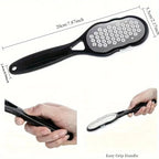 [Professional Foot File] Heavy-Duty Stainless Steel Pedicure Tool | Non-Slip Ergonomic Handle | Dead Skin Remover for Feet