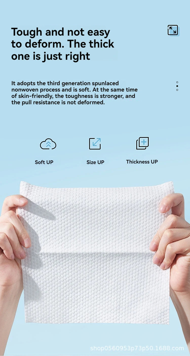Thickened Disposable Facial Towels - Gentle and Absorbent Cotton Makeup Remover Wipes