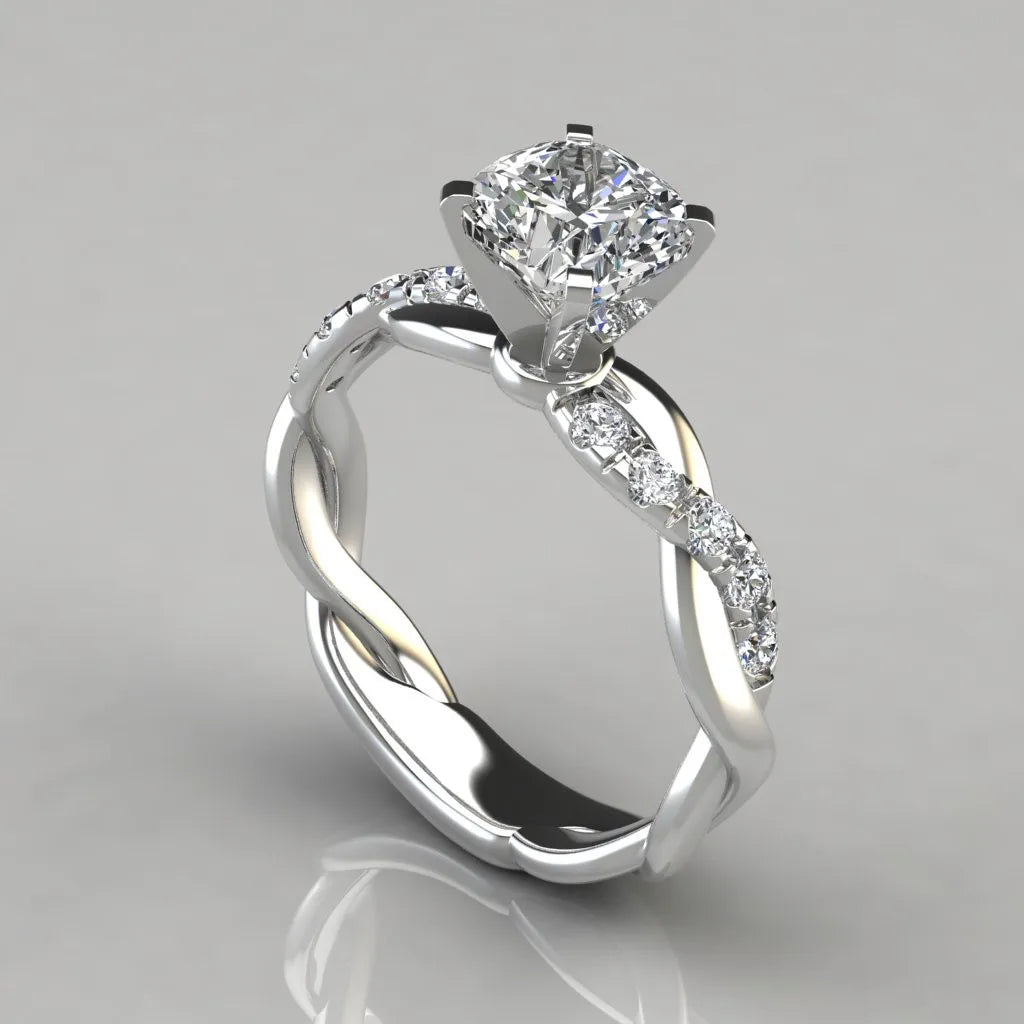 Soild 14K Yellow Gold 2 Carat Diamond Rings for Women 2021 Fashion Pure Jewelry Bizuteria Gemstone Anillos De Wedding Rings