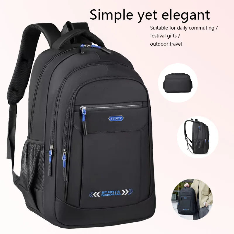 Neutral style backpack for men and women,suitable for travel and business students.Double-shoulder bag made of nylon material