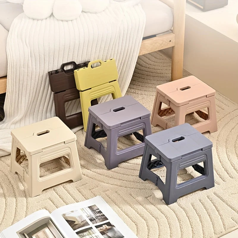 Portable Adjustable PP Stool, Non-Slip & Durable. For Home, Kitchen, Bathroom, Travel, Fishing. Lightweight & Space-Saving.
