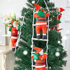 Christmas Decoration Santa Claus Climbing Ladder Ornament for Xmas Tree Home Decoration Hanging Doll Navidad New Year Gift Favor