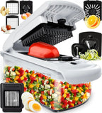 Vegetable Chopper - Food Chopper - Spiral Cutter - Vegetable Chopper with Container - Kitchen Gadgets Home Essential Accessories