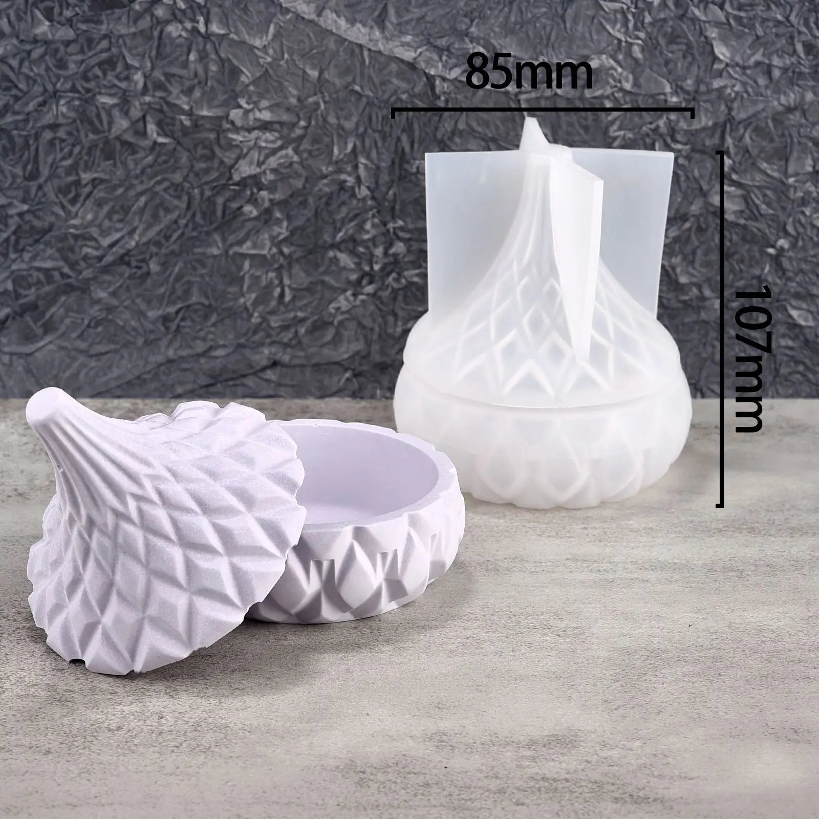 Silicone Mold For Cement With Lid Handmade Container Jars Box Resin Epoxy Mold Storage Box For DIY Jewelry Making Crafts