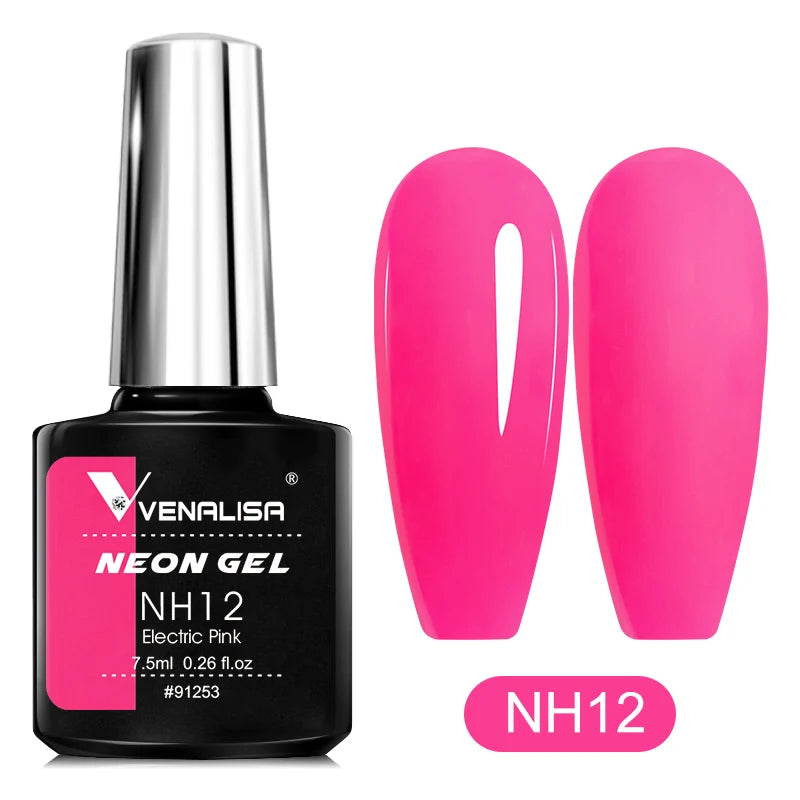 Venalisa Neon Gel Polish Varnishes Hybrid Nails For Manicure 7.5ml Semi Permanent Soak off Enamel Gel Polish UV Nail Gel Polish