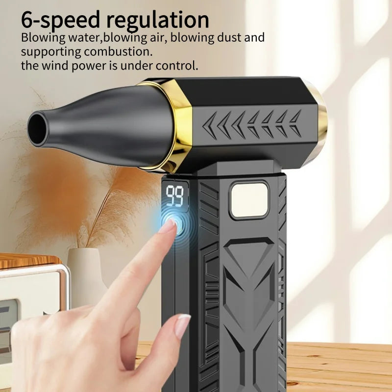 400000RPM Violent Fan Powerful Electric Air Blower Portable Dust Cleaner TypeC Charging 53m/s Brushless 10000mAh Fan