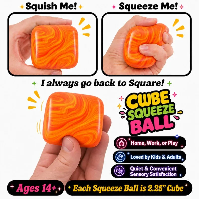 Ice Cube Shape Slow Rise Sensory Fidget Toys Anti-Stress Blocks Stress Relief Jigsaw Pressure Relief Souvenir for Kids & Adults