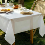 Disposable PE Table Covers Cloth Tablecloth Easy Cleanup Plastic Rectangle White Plastic Tablecloth for Party Wedding 10/5/2pcs