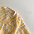 2025 Autumn New Baby Boy Girl Long Sleeve Romper Cotton Newborn Fashion Striped Jumpsuit Infant Simple Casual Clothes 0-24M