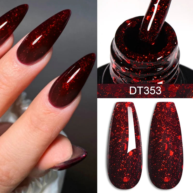 7ml Coffee Brown Gel Nail Polish Autumn Winter Nail Art Gel Varnish Semi Permanent Nail Supplies DIY Manicure Hallowee Nails