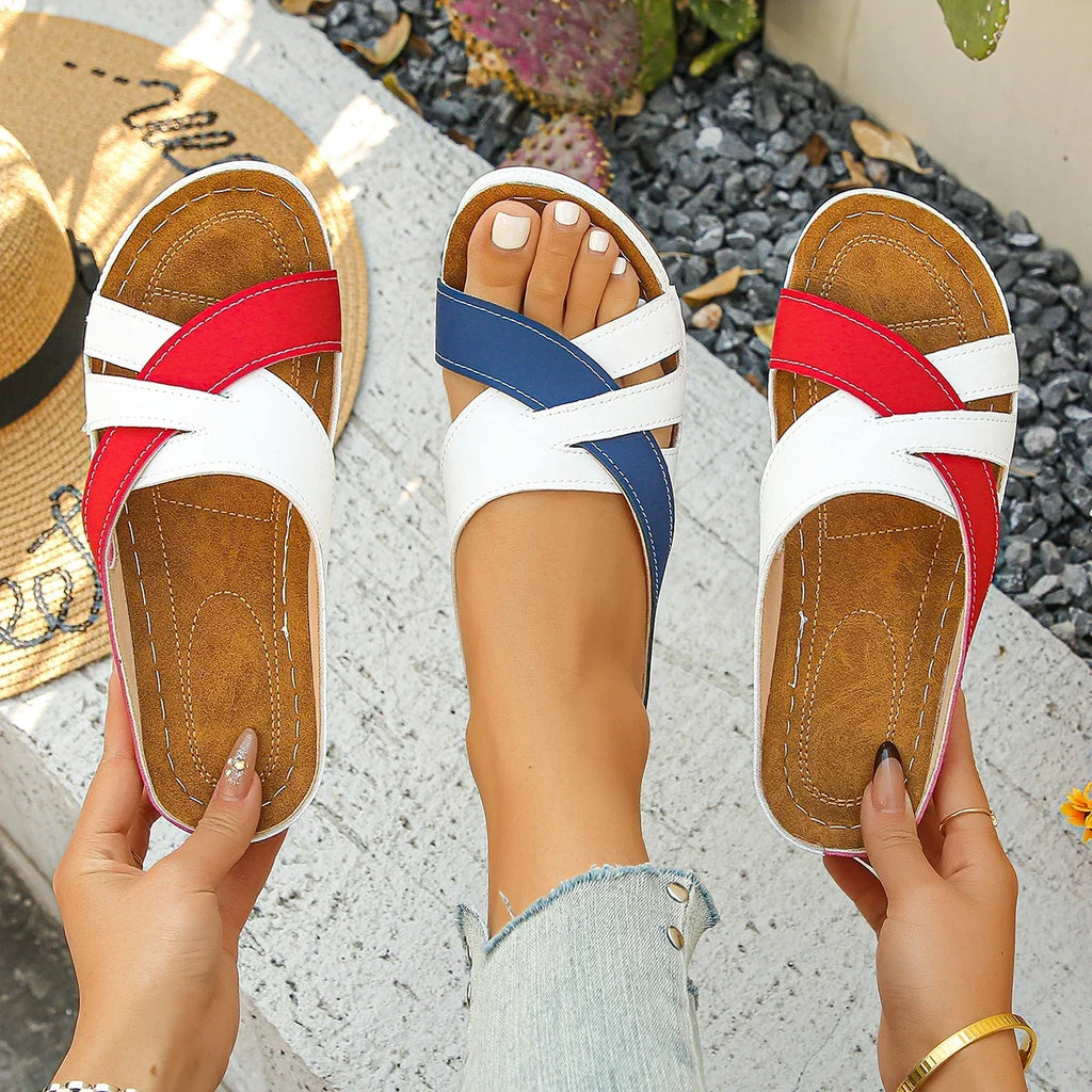 Summer Women Wedge Sandals Premium Orthopedic Open Toe Sandals Vintage Anti-slip Leather Casual National Style Shoes for Women